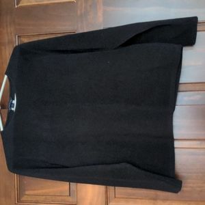 Lands End black fleece shirt, M